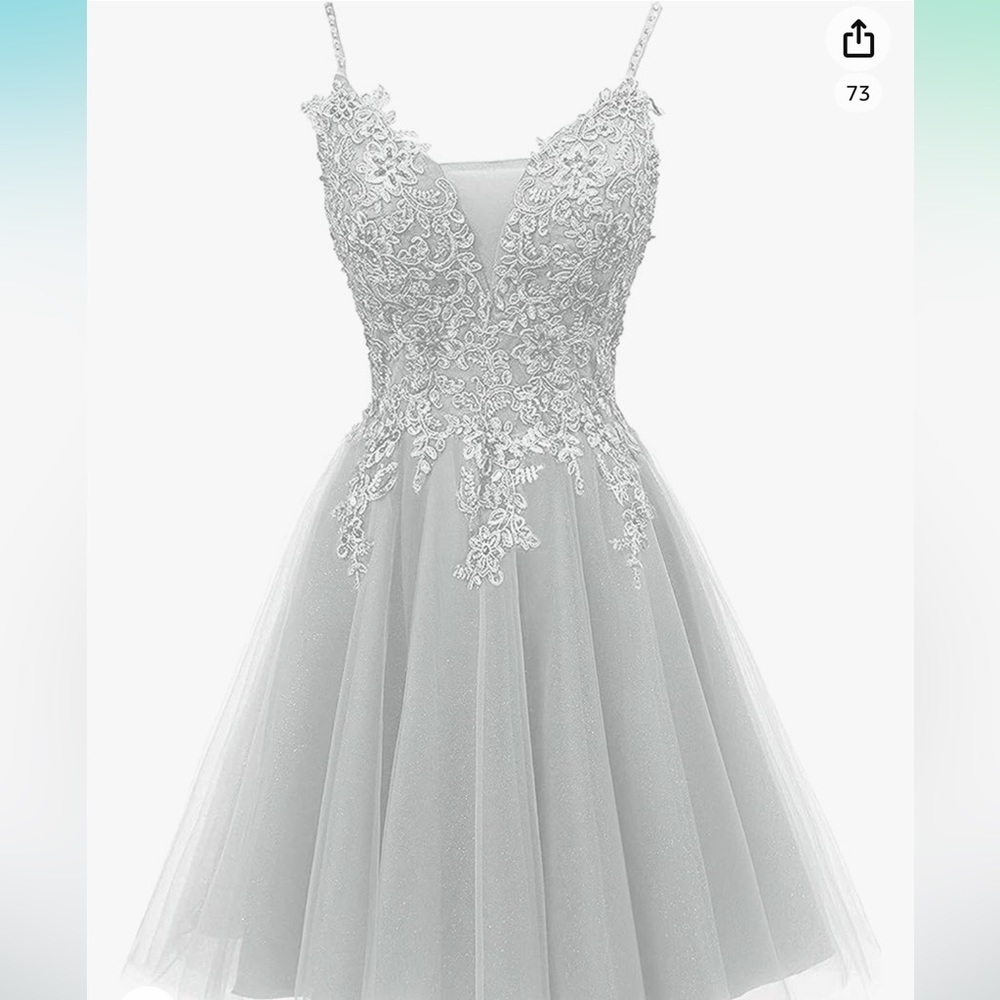 JAEDEN Homecoming Dresses Tulle‎ Lace Prom Dress Lace Appliques